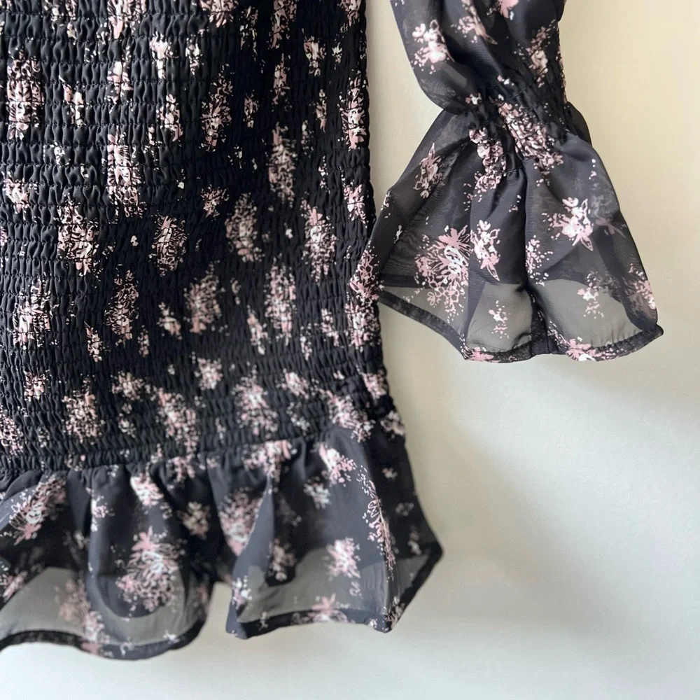 Steve Madden 2pc Floral Crop Top and Skirt Outfit NEW - Picture 4 of 6